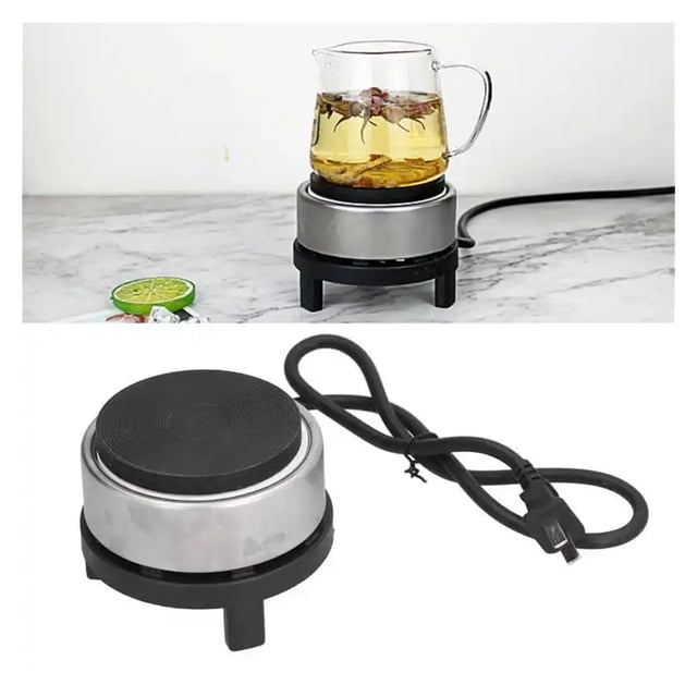 300W Mini Electric Stove Iron Hot Plate Tea Coffee Pot Warmer Heater for Home Office Dormitory Teapot Cup Warmer ,Fast Heating