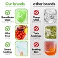 thumbnail image 6 of Asnews 8Pack Glass Food Storage Containers Set, Glass Meal Prep Containers with Lids, Airtight Bento Boxes, for Microwave, Oven, Freezer and Dishwasher Safe, Blue, 6 of 9