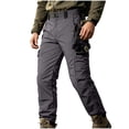 thumbnail image 2 of DayScoop Mens Pants Casual Trousers Summer Fashion Solid Color Outdoors Button Zipper Multiple Pockets Cargo Full Length Pants, 2 of 6