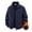 Dark Blue, variant on Men's Coat Zip Up Hooded with Pockets Loose Fit Essentials Soft Comfortable Warm Casual Classic Fashion Daily Wear in Fall and Winter