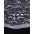 thumbnail image 2 of Fashionable and Popular 3pcs Men Rhinestone Decor Stud Earring Stainless Steel for Jewelry Gift and for a Stylish Look, 2 of 4