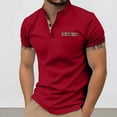 thumbnail image 2 of Gyexs Mens Polo Shirts Short Sleeve Casual Summer Polo Tee Soft Stretchy Casual Workout Golf Tee Activewear Red, Size XXL, 2 of 5