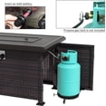 thumbnail image 6 of ALAULM Patio Conversation Set, 7-Piece Outdoor Furniture with Propane Fire Pit Table, Sand, 6 of 8