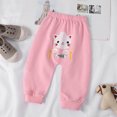thumbnail image 2 of Zwiiyzr Unisex Toddler Jogger Pants Kids Boys Girls Cotton Elastic Waist Winter Baby Sweatpants Pants 1-6 Years Pink, 2 of 3