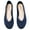 Blue 1910012-228, variant on Women's Wide Width Flats Shoes - Classic Knitted Breathable Ladies Slip on Dress Ballet Shoes.