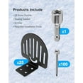 thumbnail image 4 of 25 Pack Snow Guards for Metal Roofs with Seal Gaskets and Screws, Heavy-Duty Snow Stops for Standing Seam Roofing, Crush Ice to Prevent Buildup, Black$$Garden & Patio, 4 of 6
