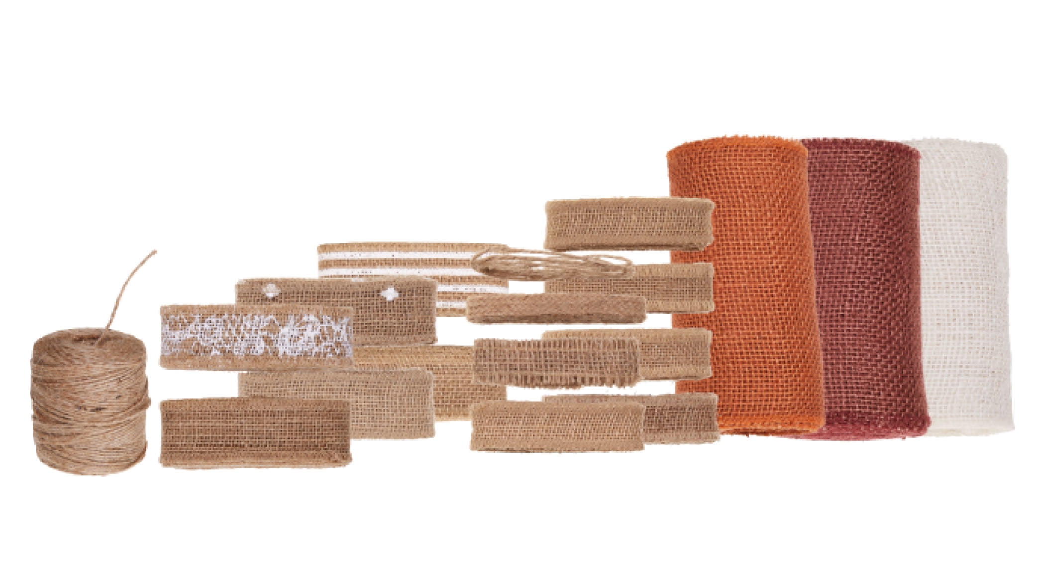 Love, Laugh, Craft Burlap Rag Tie Garland Project Kit, 2-10'L, Precut Ribbon, Multi-Color
