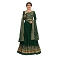 thumbnail image 4 of Trendmalls Women's Georgette Fabric Embroidery with Stone Work Ready To Wear Anarkali Suit Set, 4 of 8