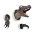 thumbnail image 2 of Esculturas de dinosaurios 3D para montar en la pared, estatuas de cabeza de dinosaurio de resina, decoración del hogar para entrada, la Amarillo, 2 of 8
