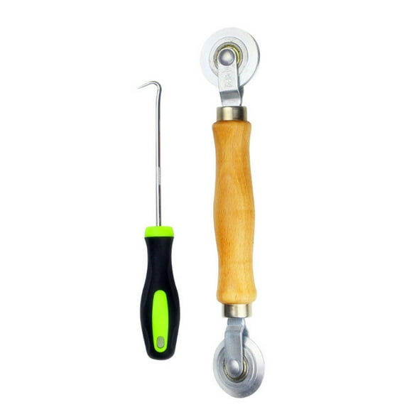 KAKOWELY Window Screen Tool 2pcs Mesh Screen Window Installation Tool Screen Spline Roller Hook Lifter8.98"X1.57"X1.06"