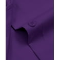 thumbnail image 2 of Siliteelon Womens TR Fabric Stretchy Knit Button Down Shirts Business Work Blouses Long Sleeve Collared Office Corset Tops, 2 of 7