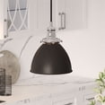 thumbnail image 2 of Henn&Hart 8" Blackened Bronze/Polished Nickel Metal Pendant, 2 of 11