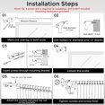 thumbnail image 6 of OLV 1" Black Twist Cage Adjustable Single Curtain Rod Set for Windows,36-88", 6 of 9