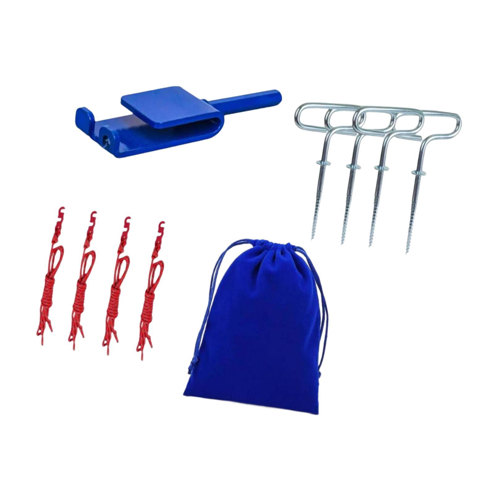 harayaa Ice Fishing Anchor Tool Metal Ice Anchor Drill Adapter for Ice Insert Sewing