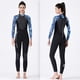thumbnail image 5 of DivaSail Wetsuits Buceo Traje de buceo Hombre y traje de mujer de manga larga pantalones largos Cuerpo completo Traje de baño completo Deportes transpirables Pieles de buceo Mujeres Negro / azul 【XL】 seitruly OD003283-14, 5 of 7