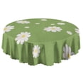 thumbnail image 5 of Round Tablecloth Daisy Design 60 Inch Wrinkle Free Table Cover Dining Kitchen, 5 of 5