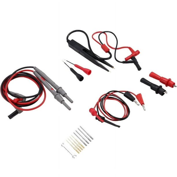 Kit de Cables de Prueba para Multímetro Cable de Sonda de Prueba Reemplazable para Multímetro Juego de Pruebas Eléctricas Profesionales
