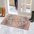 thumbnail image 5 of Bohemian Orange Ethnic Design Rug Welcome Doormat for Indoor/Outdoor Entrance Bohemian Orange Ethnic Design Rug Decoration Door Mat Kitchen Door Mat Bedroom Doormat 17x30 Inch, 5 of 6