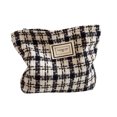 thumbnail image 1 of FLhrweasw Neceser Organizador Bolso Mano para Mujer Monedero Con para Maquillaje (cuadros Negros), 1 of 7