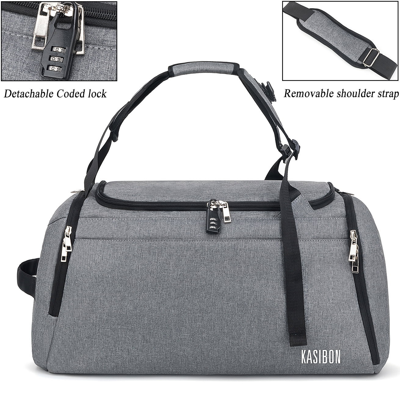 UKEIN Gym Bag for Men Sports Duffel Bags for Travel 42L Waterproof Gym Duffle Bags for Men with Shoe Compartment and Wet Pocket