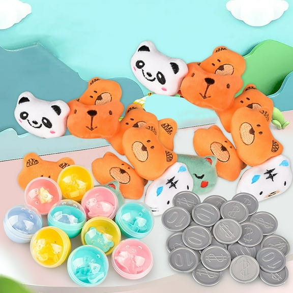 XUYAN Children's Doll Grabbing Machine Doll Set Cute Clip Doll Twisting Machine Accessories Family Plush Toys Educational Toys for 3 4 5 6 7 8 Years Old Babies and Toddlers