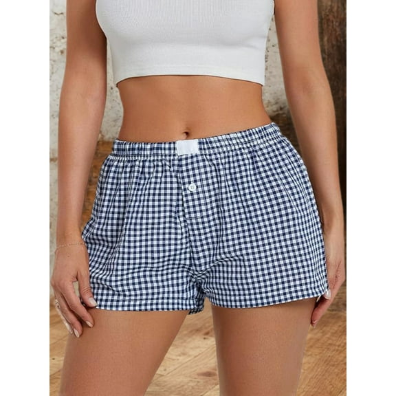 Boxer Shorts for Women Trendy Summer Low Rise Lounge Shorts Pajama Shorts Preppy Clothes