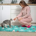 thumbnail image 3 of Turquoise Christmas Tree Pattern Kitchen Rugs Sets Of 2,Anti Fatigue Kitchen Mat Rugs Non Slip Washable,Decorative Kitchen Floor Mats for Kitchen,Sink,Laundry,17"x30"+17"x47", 3 of 7