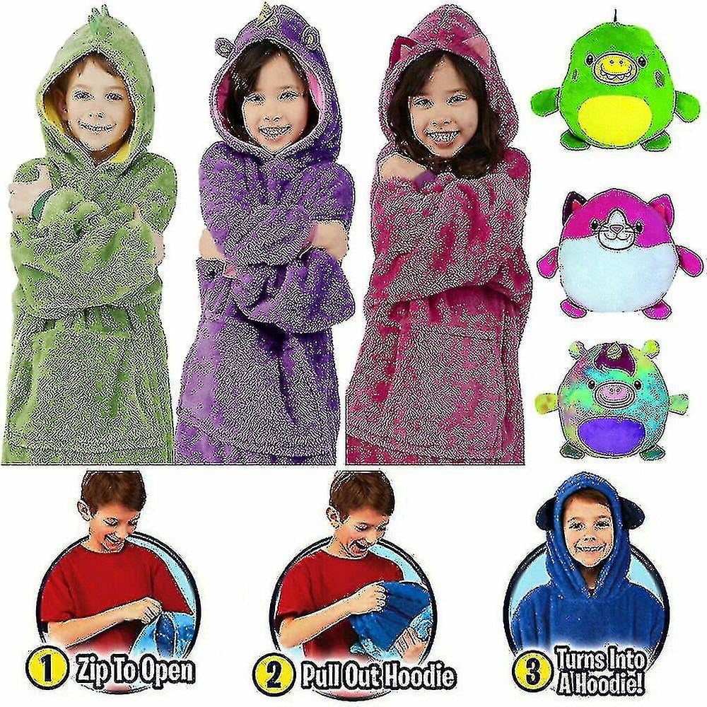 Huggle Pets Hoodie Plush Blanket Soft Warm Kid Coat Pillow Walmart