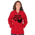 thumbnail image 3 of Guess What Chicken Funny Sarcastic Zip Up Hoodie Men's Women's Brisco Brands L, 3 of 6