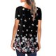 thumbnail image 5 of Moda Mujer Causal Rounk Cuello Impresión Blusa Manga Corta Camiseta Verano Tops Fridja bn5453, 5 of 7