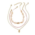 thumbnail image 2 of SmartBy 3Pcs/Set Beaded Seashell Necklace Boho Style Lightweight Layered Shell Necklace Ocean Jewelry Accessory Gift, 2 of 7