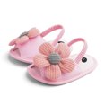 thumbnail image 2 of Kids Girl Sandals Soft Sole Non-Slip 3D Flower Kids Sandals Kids Summer Shoes Breathable Cute Pink Polka Dot Pre-Walker Crib Shoes 0-12 Months,Size 3-6M, 2 of 9
