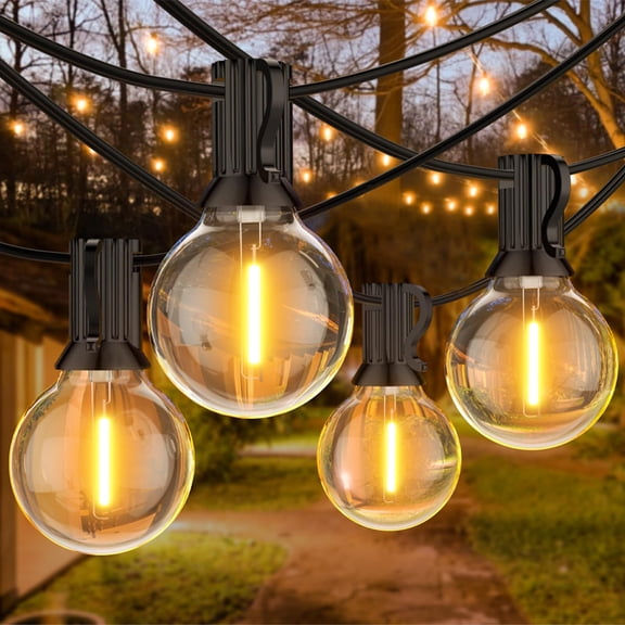 26FT LED Outdoor String Lights | 12 1 Shatterproof Edison Bulbs (1 Spare) | UL Waterproof, Dimmable, Connectable | Warm White for Backyard, Porch, Patio Decor