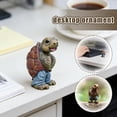 thumbnail image 3 of Garden Turtle Figurine - Funny Animal Statue for Outdoor Yard, Lawn, and Garden Decor, Whimsical Resin Turtle Ornament for Home and Patio, 3 of 9