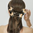 thumbnail image 5 of 6 piezas de horquillas para el cabello SSuperp con perlas doradas y diamantes de imitación, 5 of 5