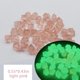 thumbnail image 5 of Wosthever 200 piezas de piedras luminosas, guijarros de jardín brillantes, decoración de acuario, pasarela decorativa oscura, césped para exteriores e Jardín y Patio Rosa claro Wosthever HA066818-04, 5 of 6