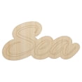 thumbnail image 1 of Sea Fun Text Wood Shape Unfinished Piece Cutout Craft DIY Projects - 4.70 Inch Size - 1/8 Inch Thick, 1 of 7