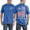 Blue, variant on Independence Day Patriotic Short Sleeve Crew Neck T‑Shirts for Men Breathable Vintage Distressed 1776‑2026 USA Flag Front Back Print Casual Summer Tops Gray XL