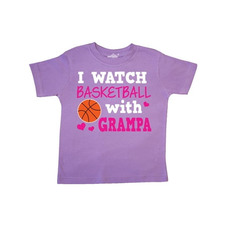 

Inktastic I Watch Basketball with Grampa Gift Toddler Toddler Girl T-Shirt