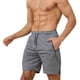 thumbnail image 5 of pstuiky Pantalones cortos para hombre, Pantalones cortos deportivos casuales de color sólido con cintura elástica y secado rápido para hombre Pantalones cortos cargo, 5 of 8