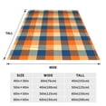 thumbnail image 3 of Balery Warm Orange Plaid Manta de Felpa Suave y Acogedora – Cobija de Franela Aterciopelada para Cama, Lavable y Cálida para Sofá, Mascotas, Transpirable-60"x50", 3 of 7