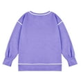 thumbnail image 5 of Taqqpue Girls Crewneck Sweatshirt Casual Solid Color Long Sleeve Pullover Tops Drop Shoulder Sweatshirts for Kids 6-15 Years, 5 of 9