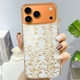 thumbnail image 3 of Case For Apple iPhone Air / 17 Pro / 17 Pro Max Series Case, Slim Thin Transparent Flexible Clear TPU Shockproof Phone Case For iPhone 17 Series, White Gold Willow Pattern, 3 of 6