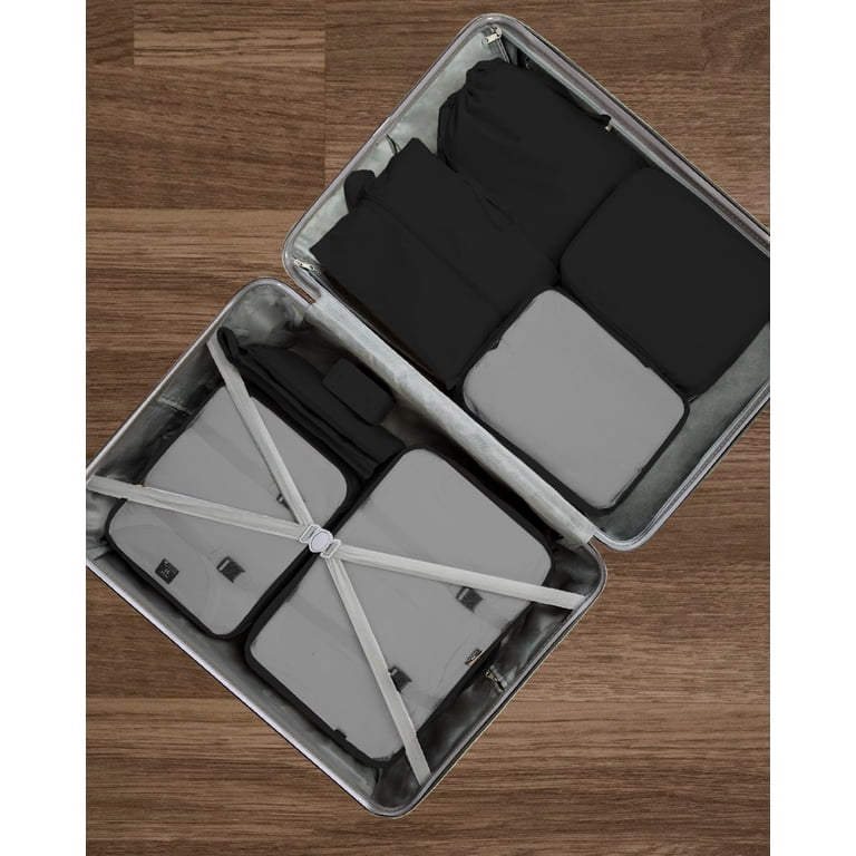 Set di 9 cubi da imballaggio a compressione, organizer da viaggio