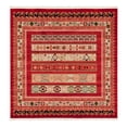 thumbnail image 3 of Unique Loom Fars Collection Area Rug - Pasadena (6' 1" Square Rust Red/Black), 3 of 7