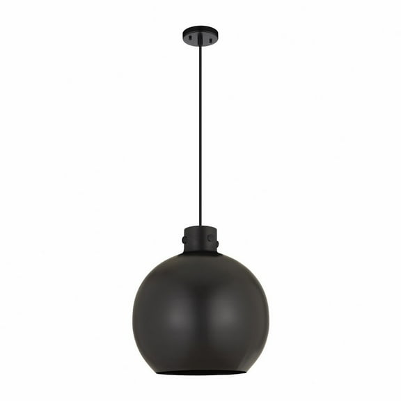 Innovations Lighting Newton Metal Sphere - 1 Light 16" Cord Hung Pendant Matte Black