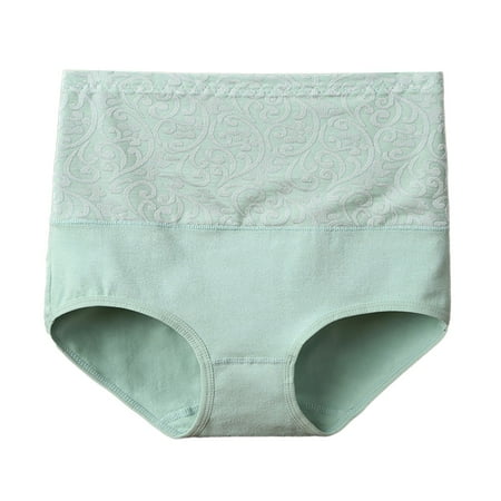 HCNTES Women Sexy Lace Bikini Panties Hollow Out V-Shape Waistband No Show Underwear Cheeky Hipster 4XL Green