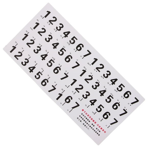 1 Juego de pegatinas de números para teclado de Piano, pegatinas adhesivas para teclado, calcomanías para teclado