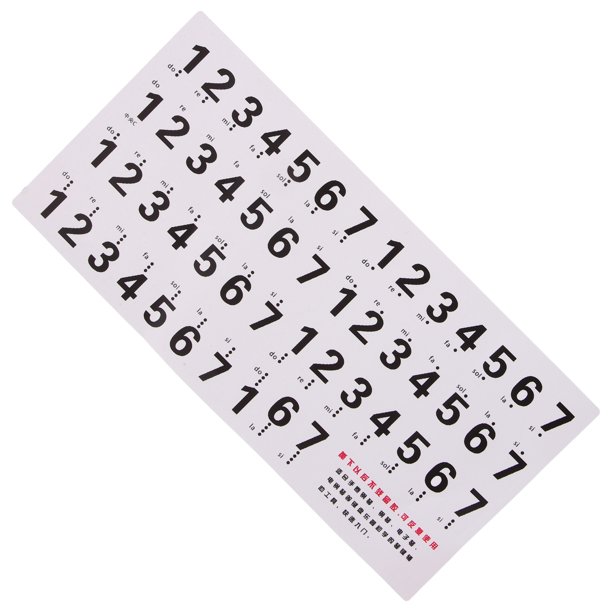 1 Juego de pegatinas de números para teclado de Piano, pegatinas adhesivas para teclado, calcomanías para teclado