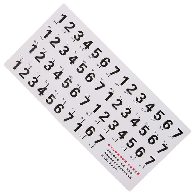 1 Juego de pegatinas de números para teclado de Piano, pegatinas adhesivas para teclado, calcomanías para teclado